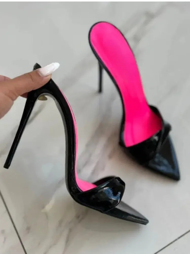 Pointed Toe Slim High Heel Wedding Sandals for Women