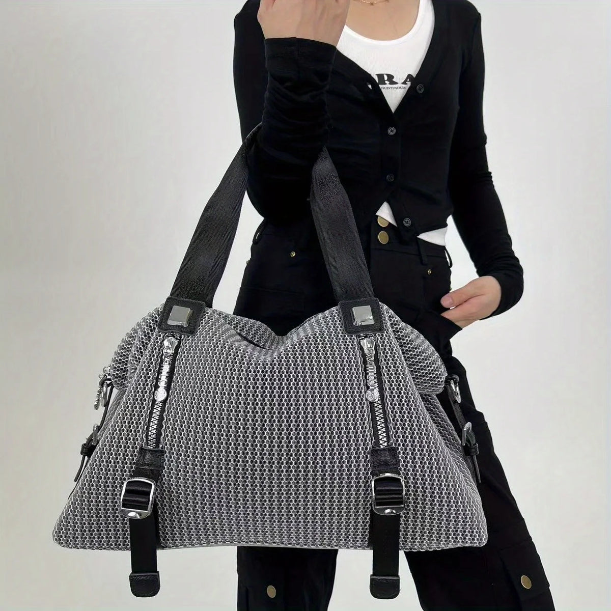Retro Front Pocket Shoulder Bag
