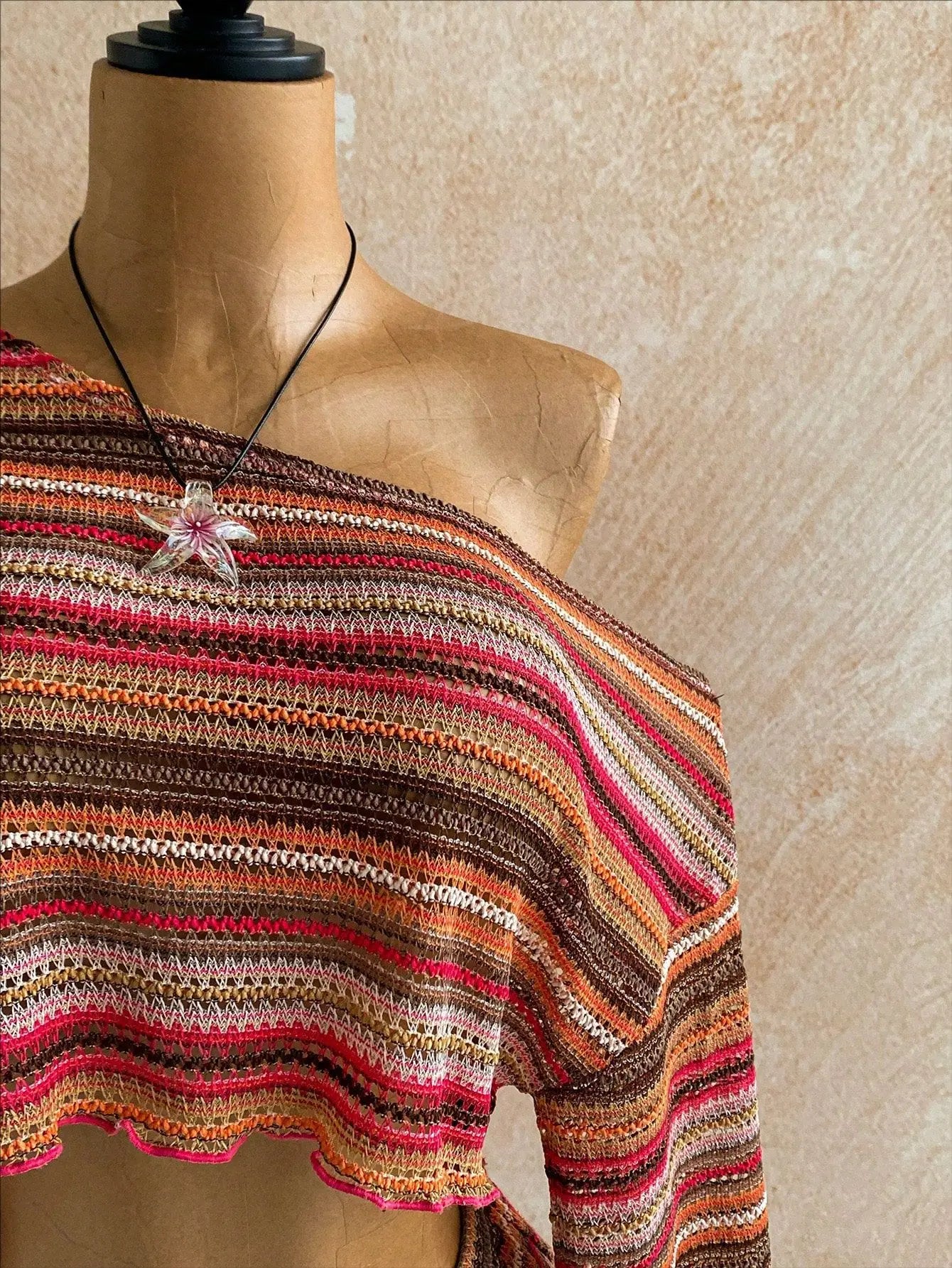 Slanted Shoulder Knit Two Piece Shorts Set for Women