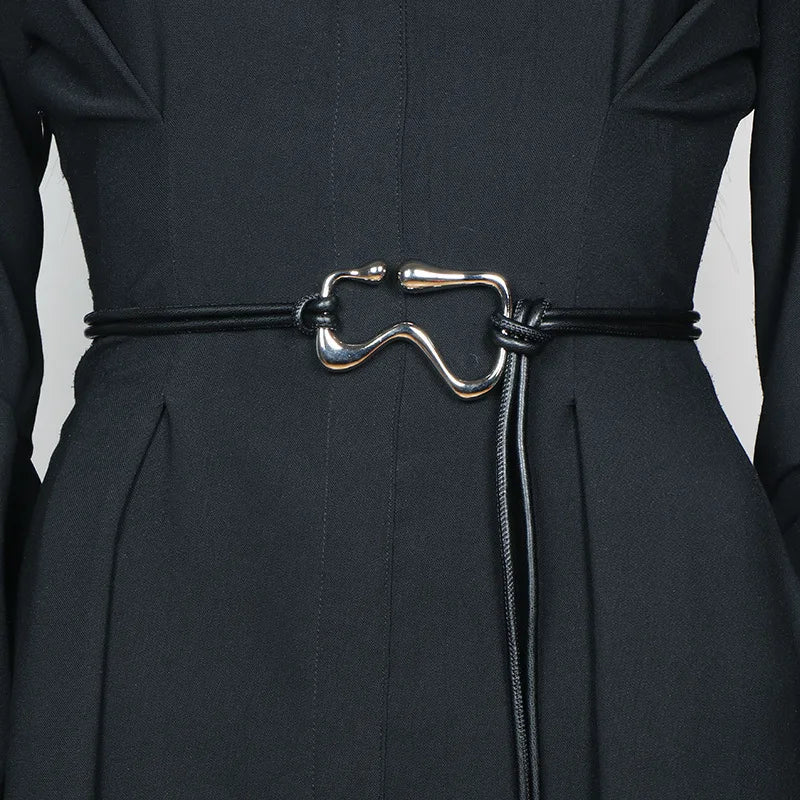 Fashion Braided Gold Knot Waist Chain Belt for Women