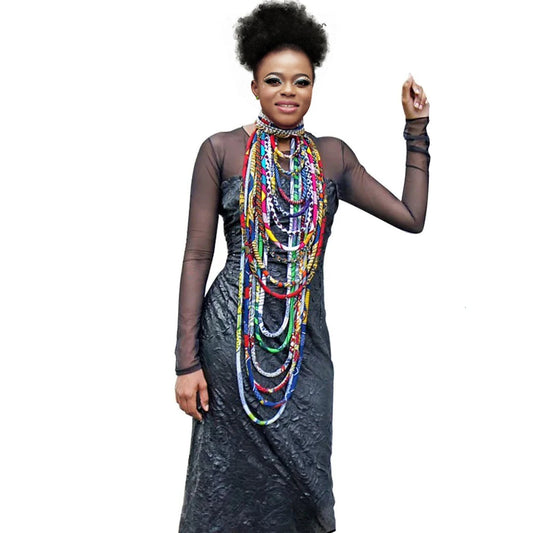 Vibrant Ankara Wax Print Necklace