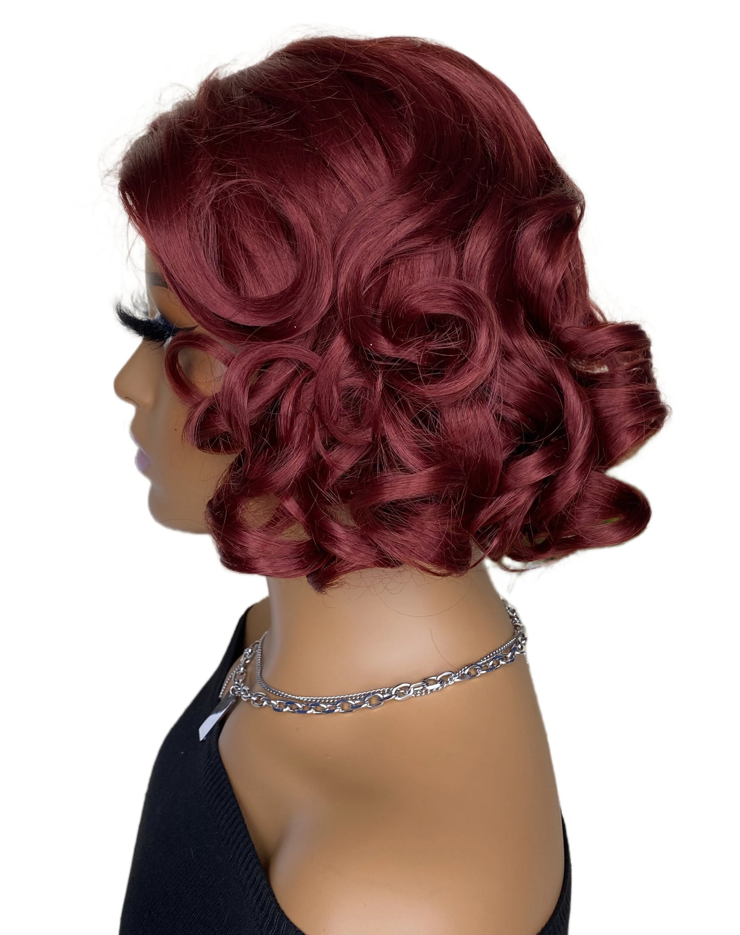 Natural Afro Curly Short Bob Synthetic Wig for Women