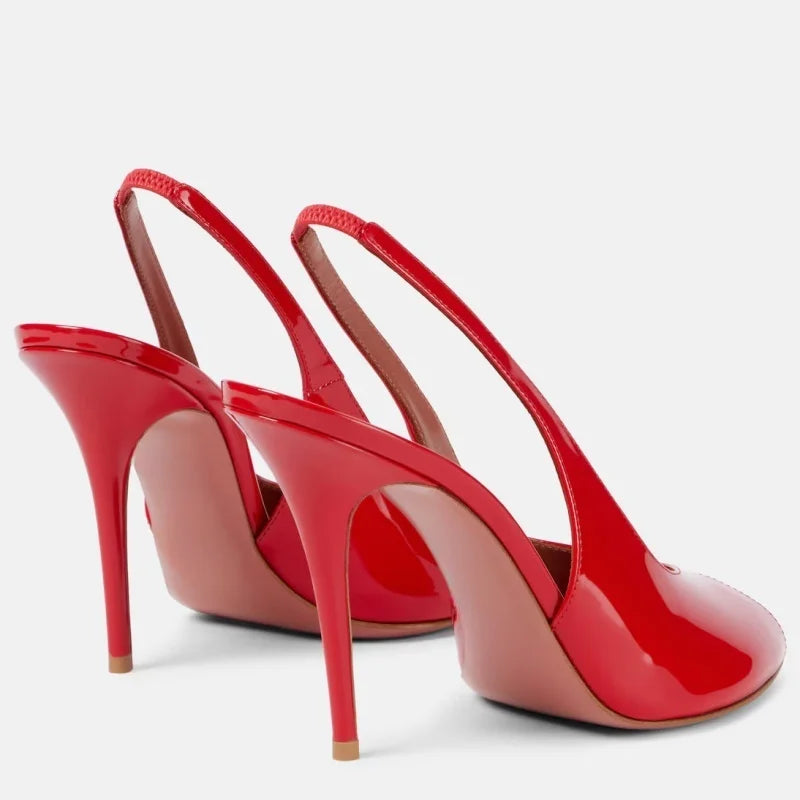 Rhinestone Butterfly Elastic Band Peep Toe High Heel Sandals for Women