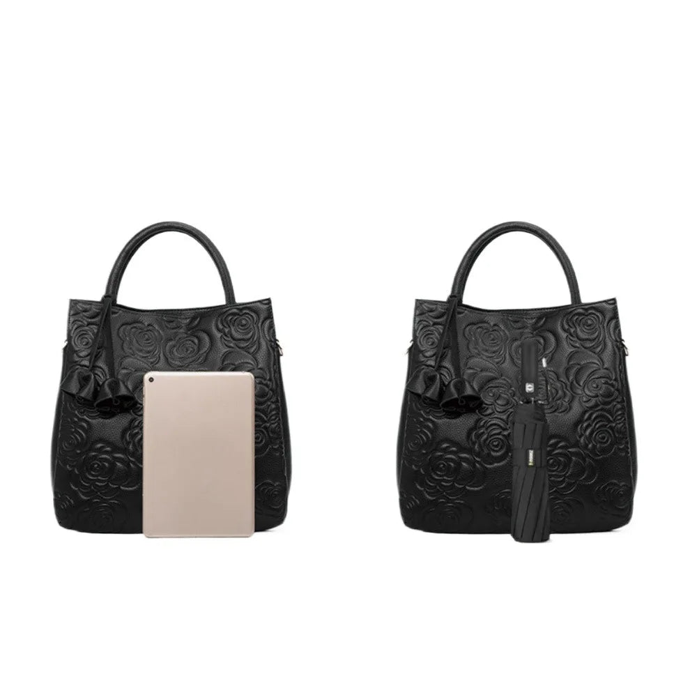 Elegant Camellia Tote Bag With Large Capacity for Women