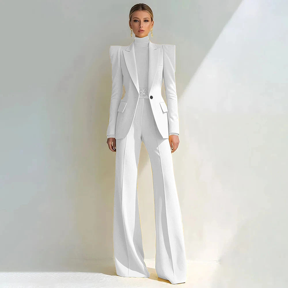 Stylish Double Breasted Two Piece Pantsuit for Women