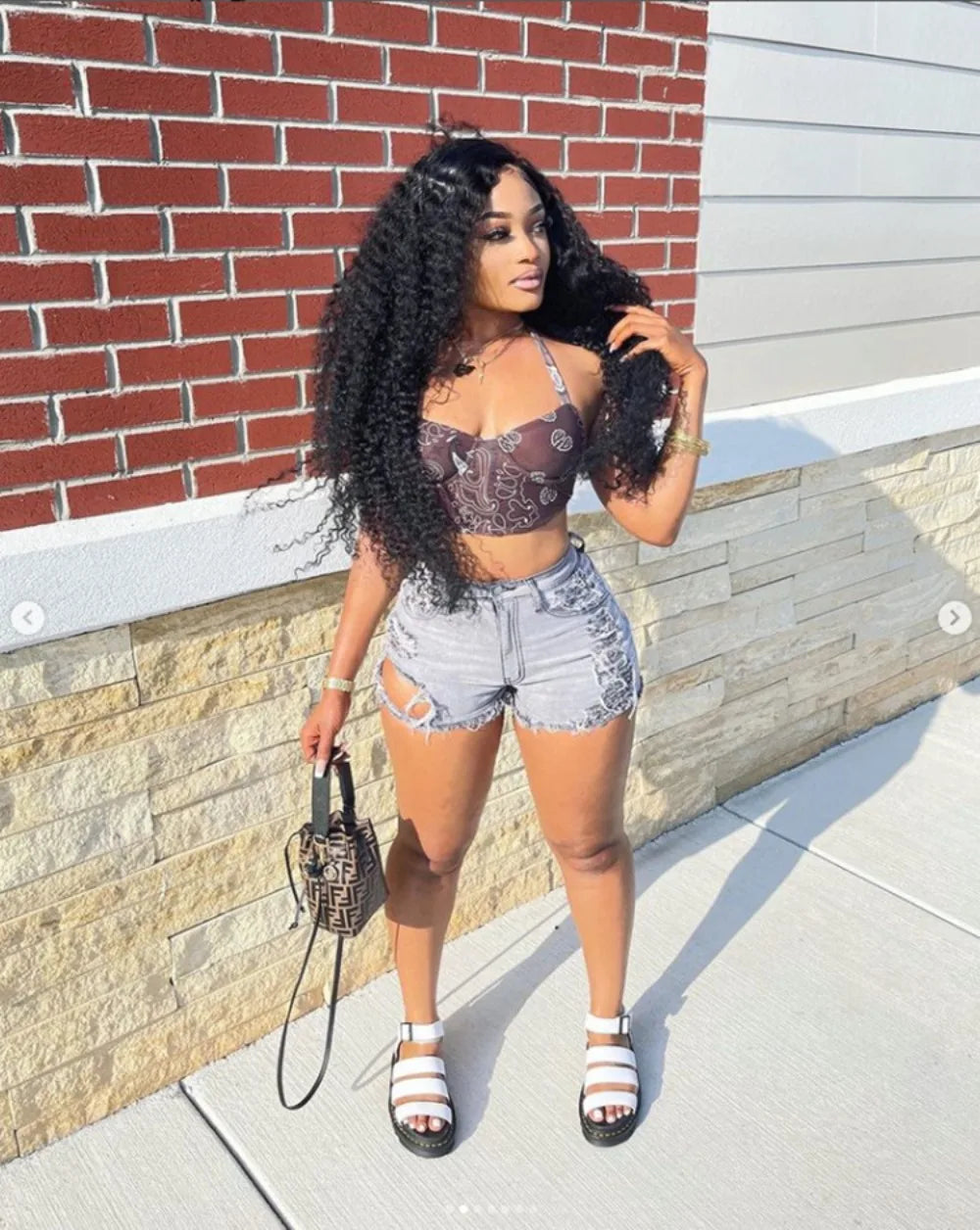 FAGADOER Gray Fashion Street Style Women High Waisted Button Denim Shorts Casual Female Solid Color Hole Matching Bottoms 2023