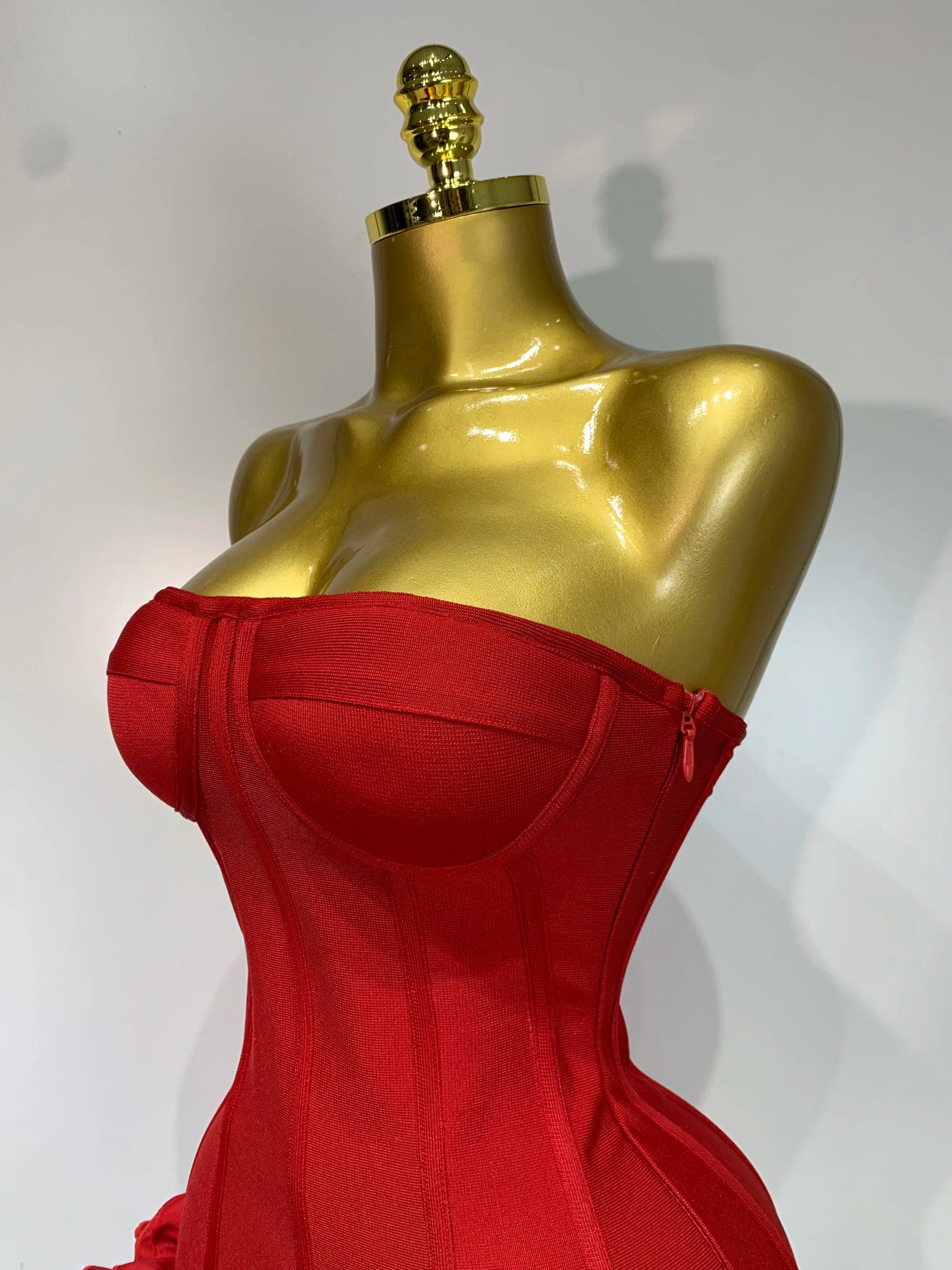 Women Sexy Strapless Backless Flower Embellished Mini Bandage Dress Bodycon Celebrity Party Cocktail Evening Party Club Dresses