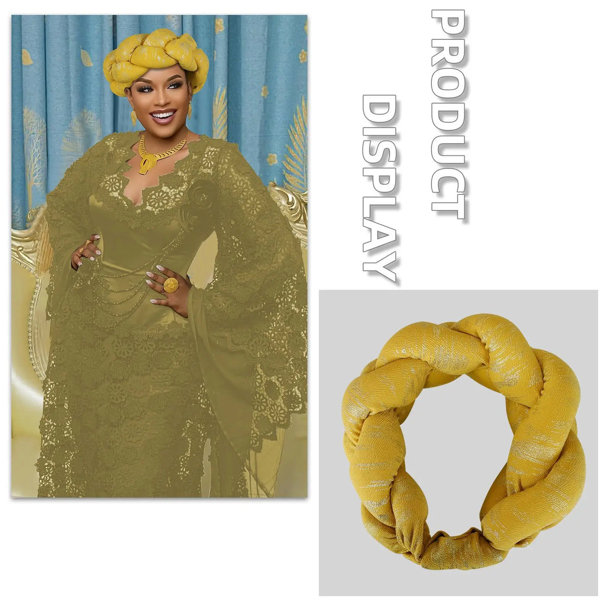 Oversized Braided Headband Hair Accessory for Women