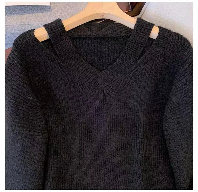 Soft V-Neck Knit Sweater