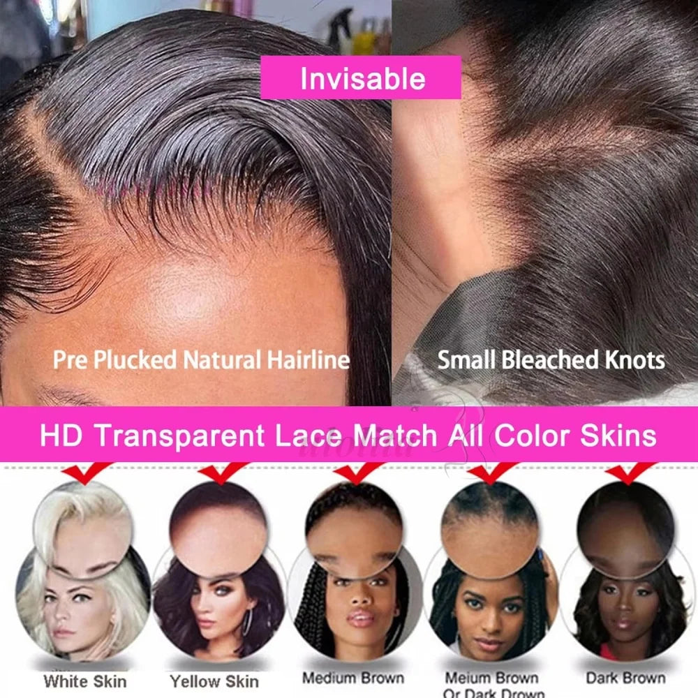 Braided Straight Lace Frontal Human Hair Wig for Women