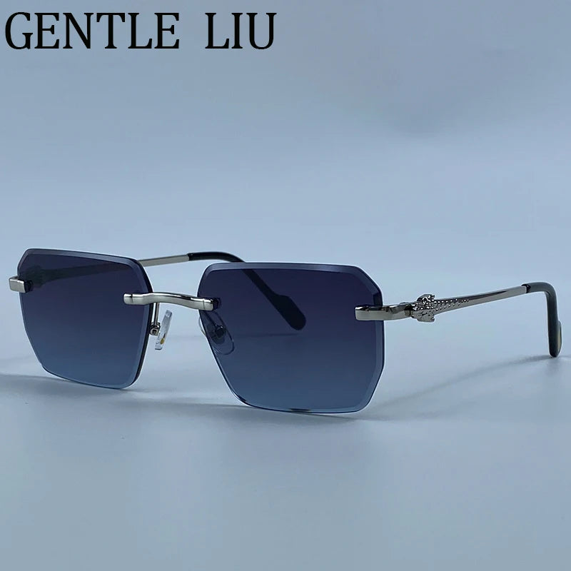 Square Rimless Fashion Sunglasses