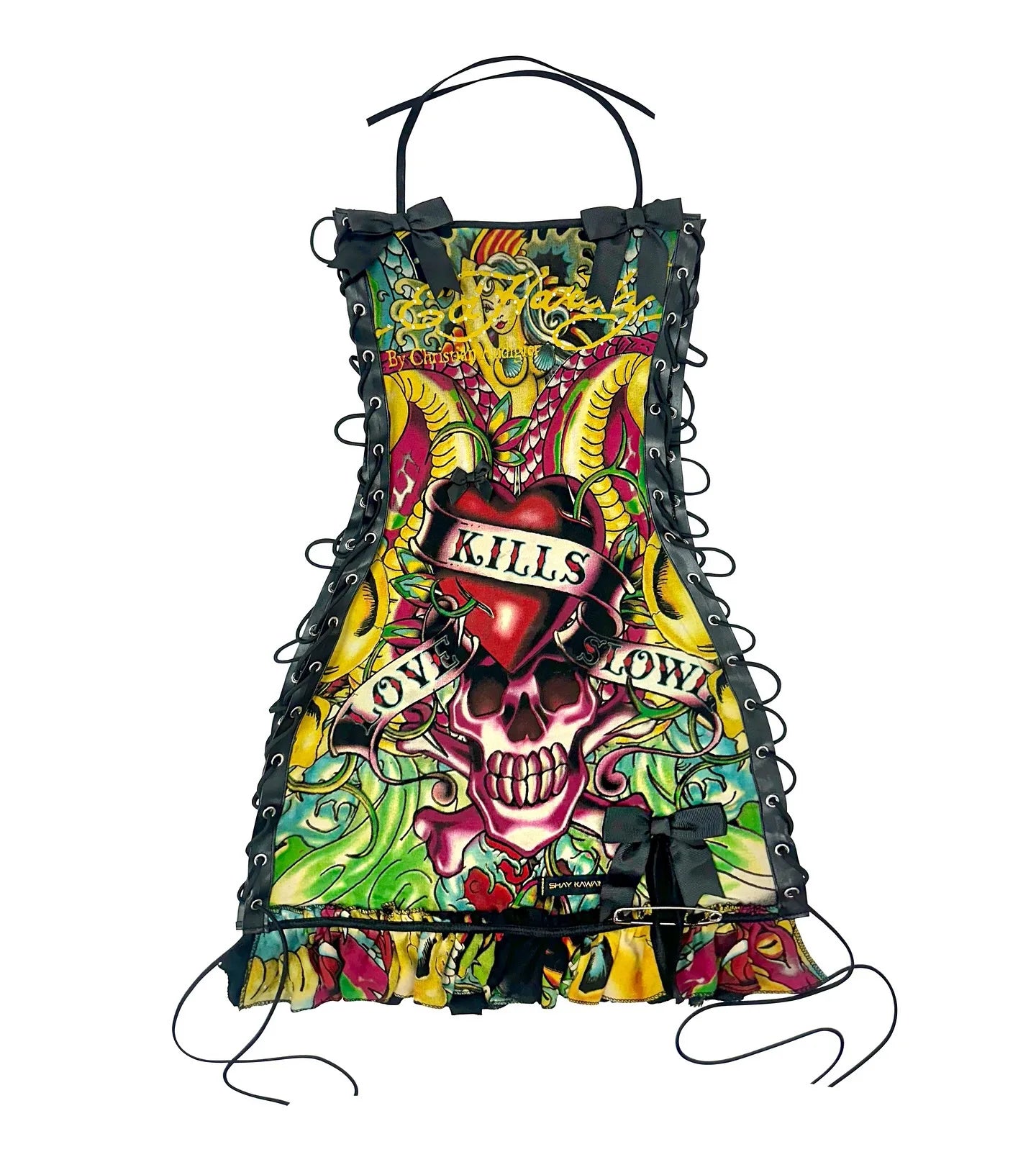 Halter Neck Printed Gothic Bandage Dress for Women