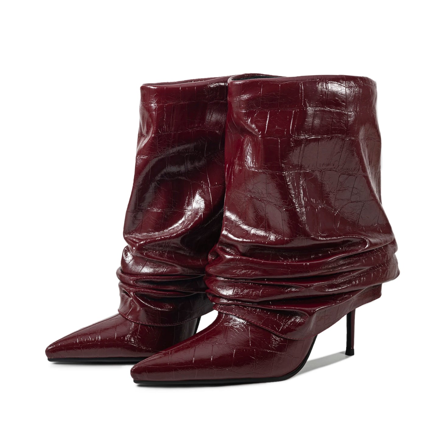 Timeless Elegant Chic Pleated Mid Calf Boots for Women