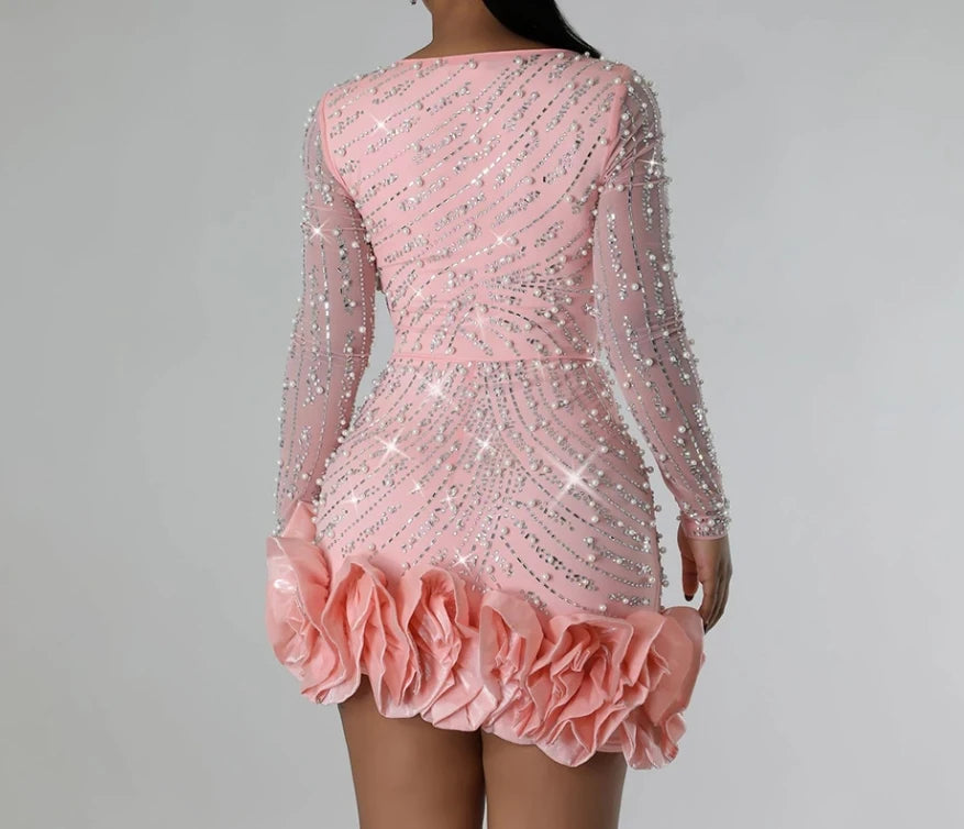 Rhinestone Mini Dress