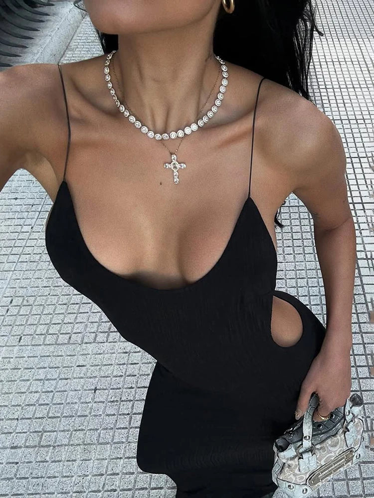 Backless Sleeveless Maxi Patchwork Dress for Women