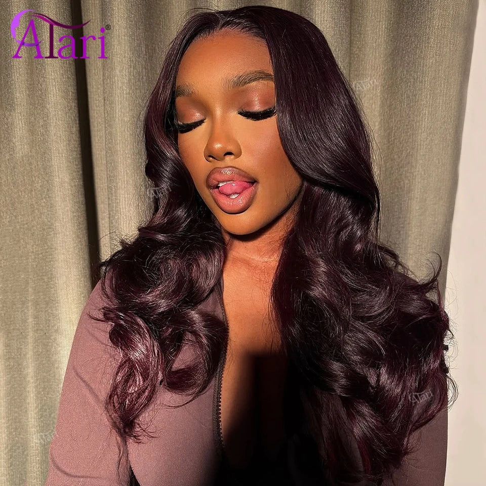 Black Cherry Body Wave Human Hair Wig