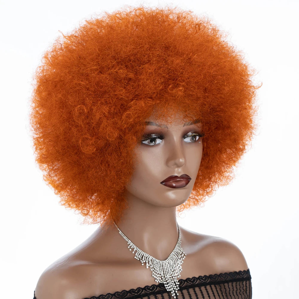 Natural Short Curly Remy Human Hair Bob Wig for Women