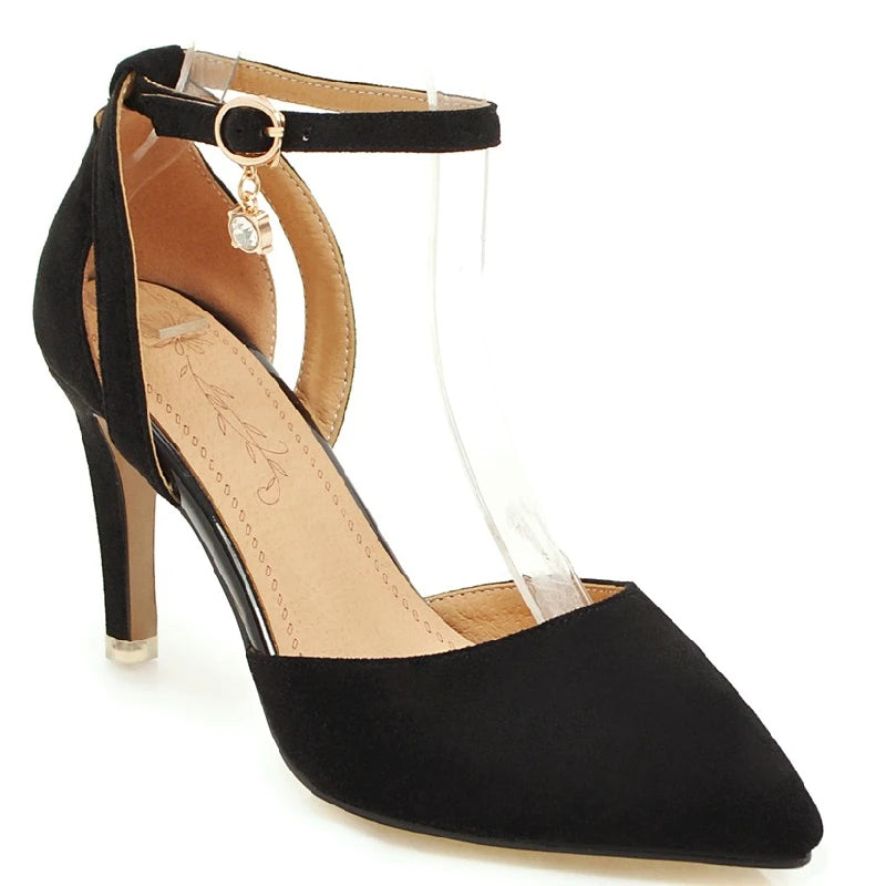 Elegant Pointed Toe Buckle Pumps