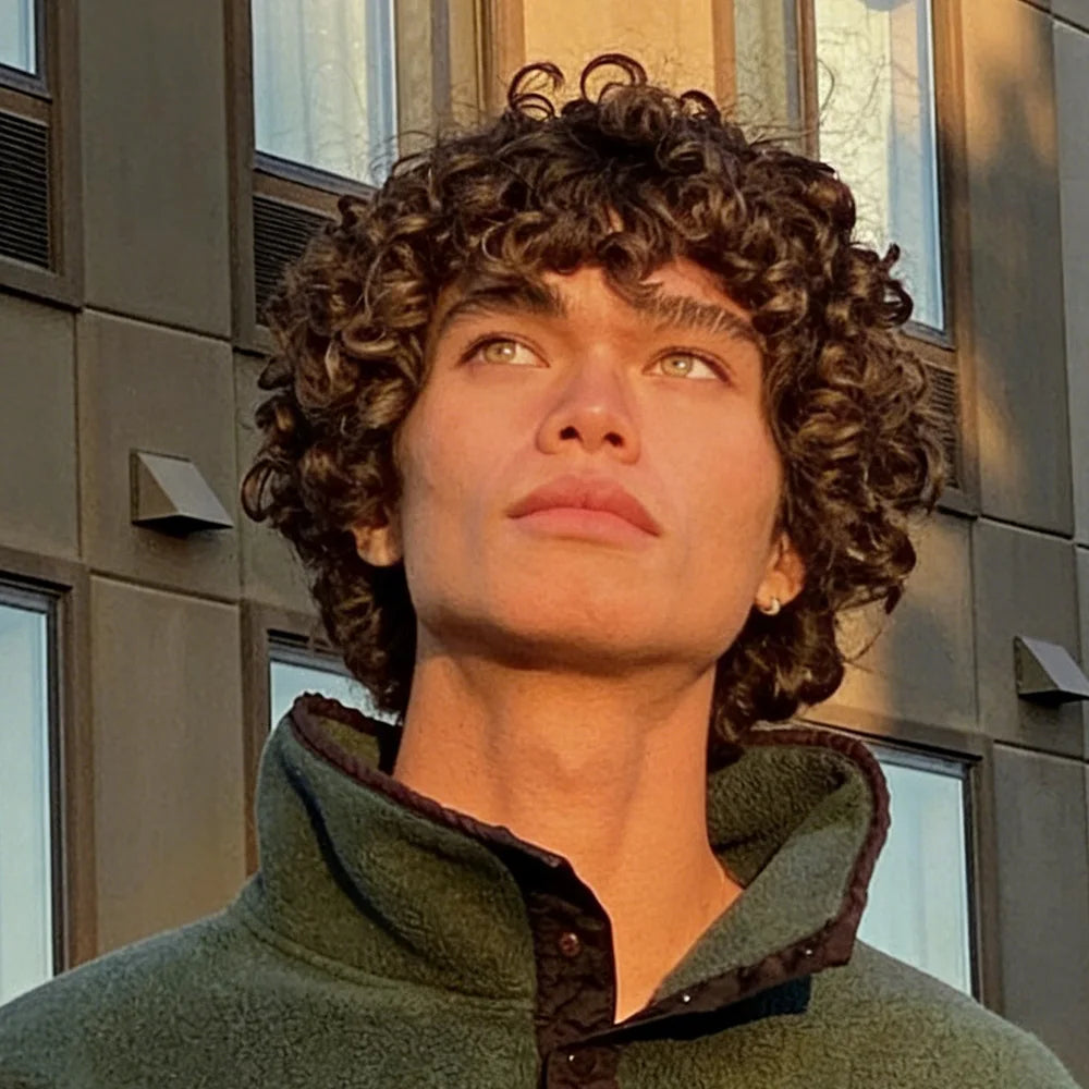 Short Curly Pixie Cut Brazilian Human Hair Wig With Bangs For Women