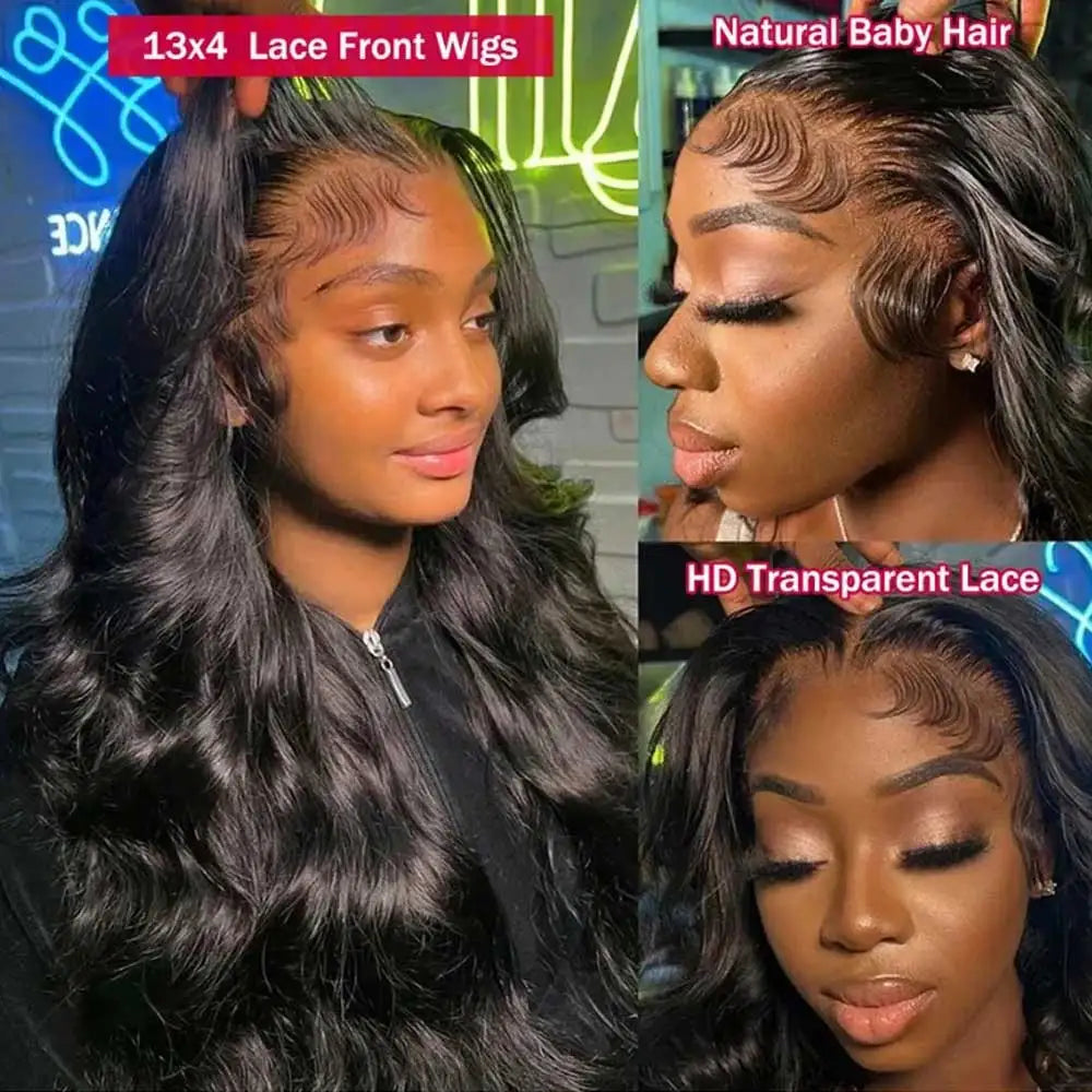 Long Body Wave Glueless HD Lace Front Wig for Women