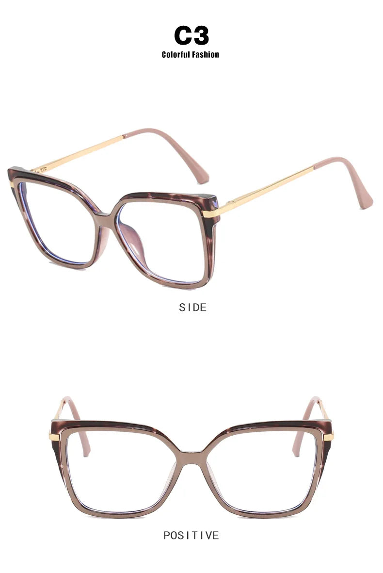 Leopard Square Frame Blue Light Blocking Reading Glasses For Women