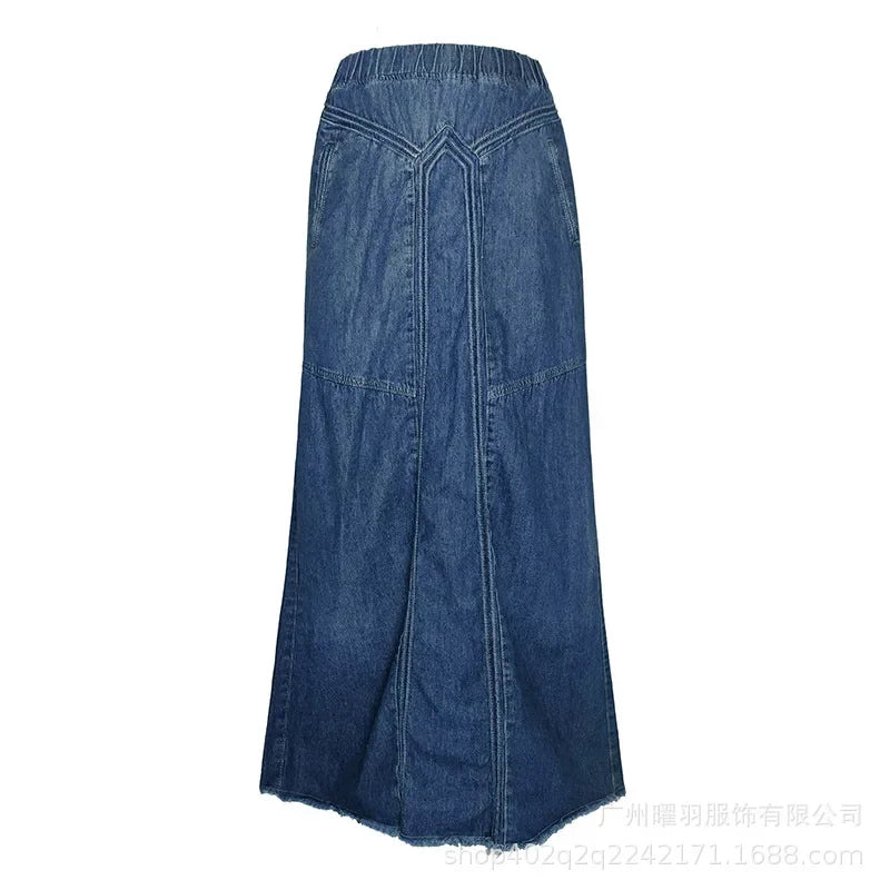 Office Ready Denim Skirt