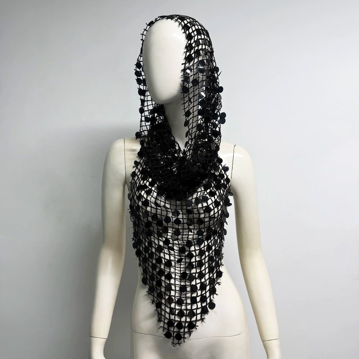 Backless Sequin Crop Tank Top and Hat Set for Women