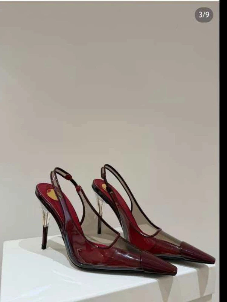 Diamond Strap Stiletto High Heel Sandals for Women