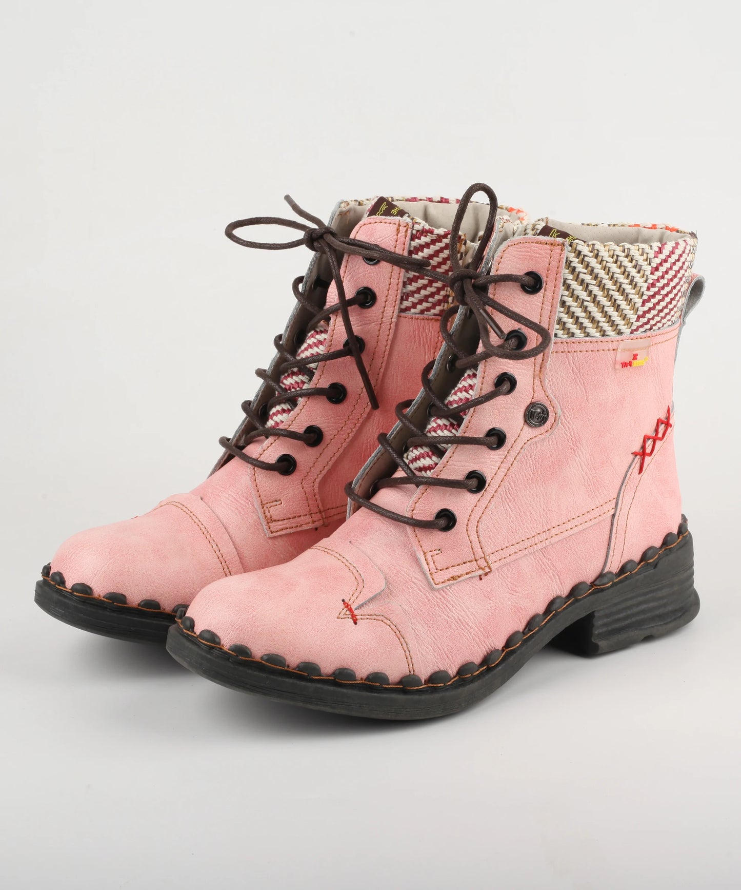 Genuine Leather Patchwork Ankle Boots
