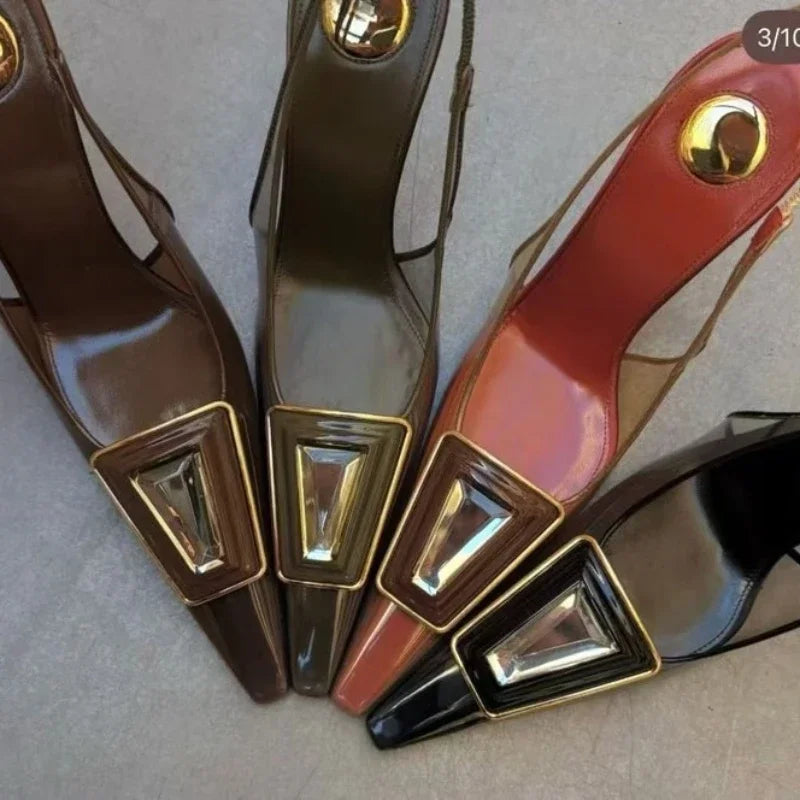 Diamond Strap Stiletto High Heel Sandals for Women