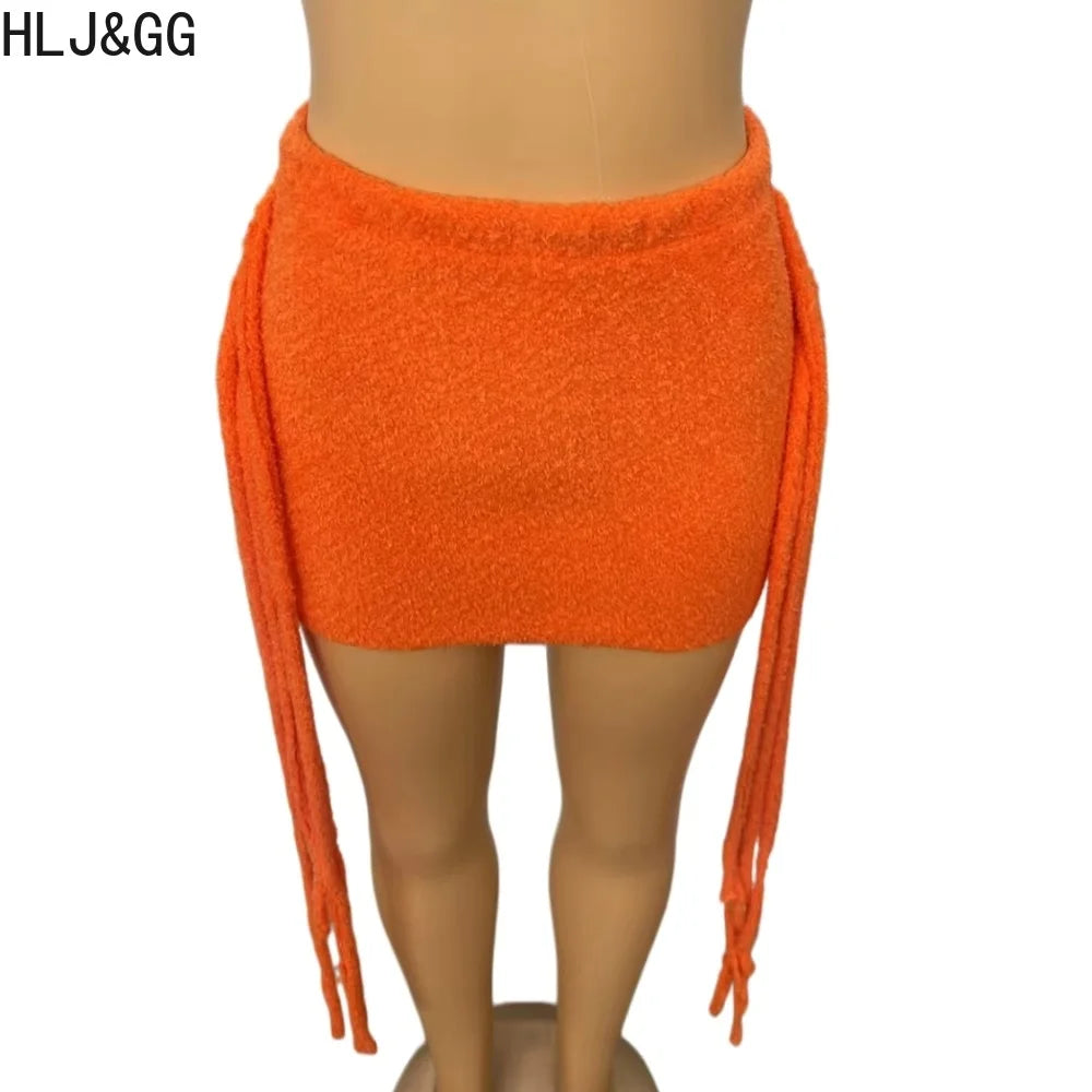 Pattern Print Tassel Detail Two Piece Set for Women