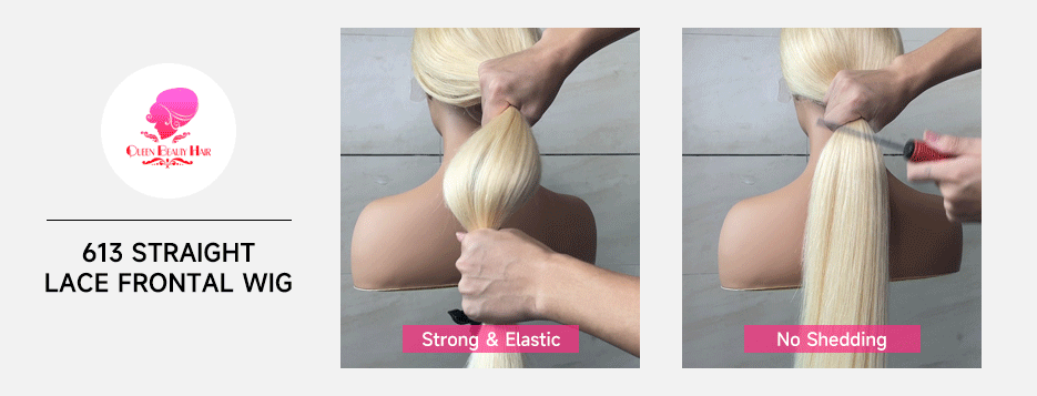 360 Full Lace Wig Human Hair Pre Plucked 613 Blonde Colored Lace Front Wigs Bone Straight Ponytail Human Hair Lace Frontal Wig