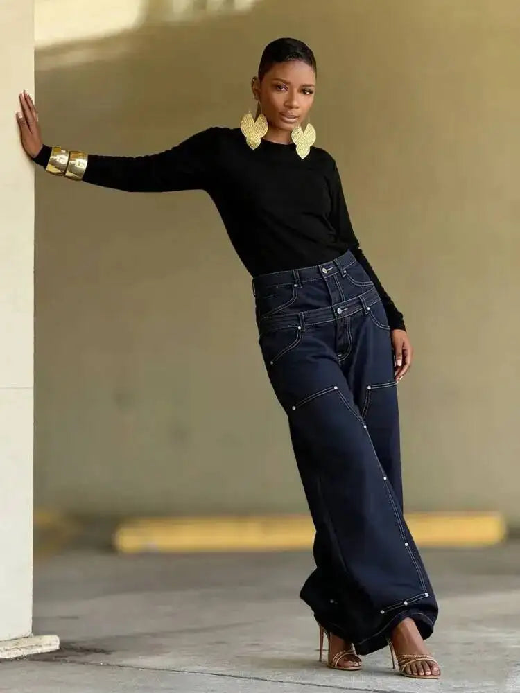 Euro American Style Loose High Waist Jeans for Women