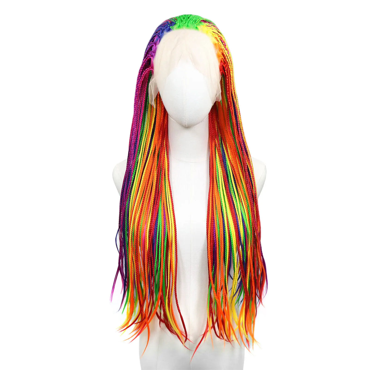 613 Blonde Box Braided Wigs Braids For Black Women 26Inch Long African Cornrow Crochet Braids Synthetic Hair 13x3 Lace Front Wig