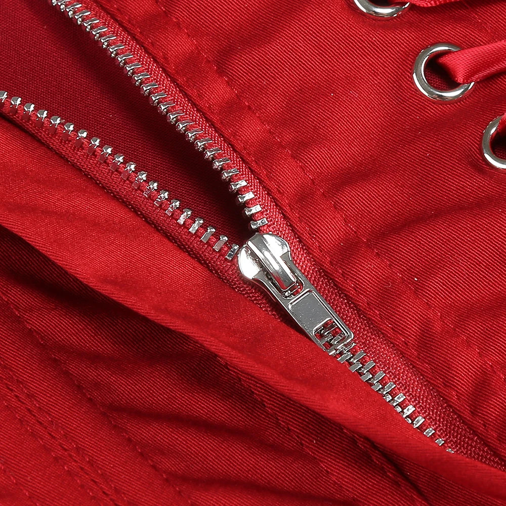 Women's Sexy Strapless Red Mini Skirt and Off-Shoulder Corset Top Two-Piece Set Lace Up Elegant Quality Luxury Party Dress