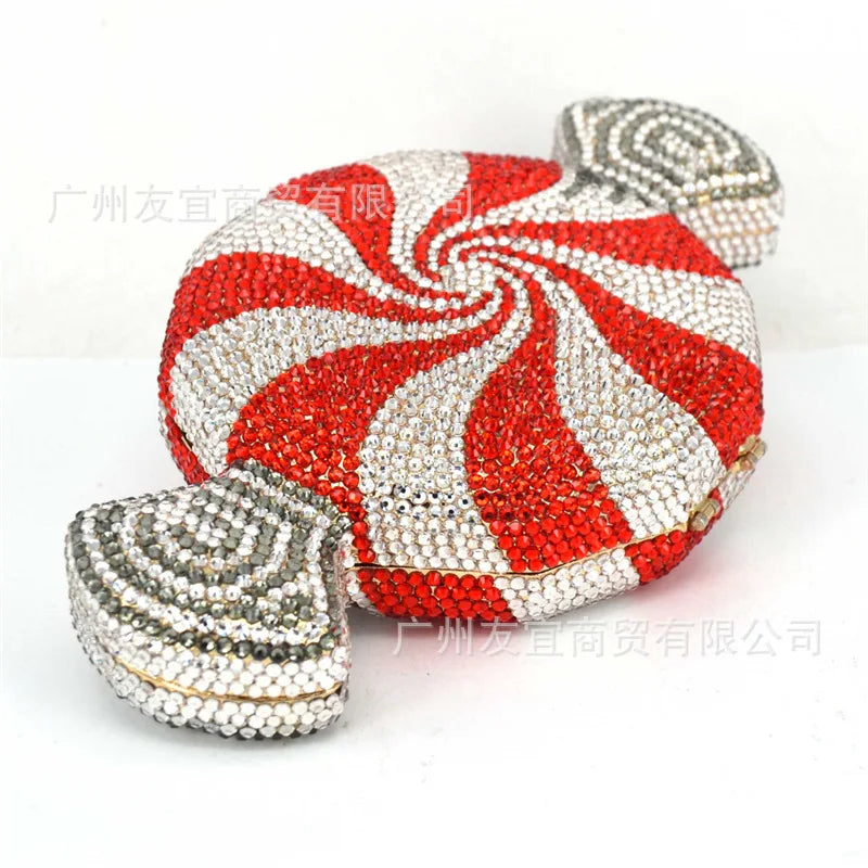 Elegant Crystal Rhinestone Evening Clutch Bag for Women