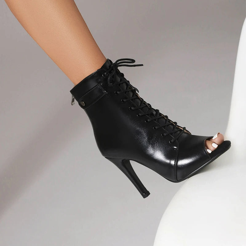 High Heel Latin Stiletto Ankle Dance Boots for Women