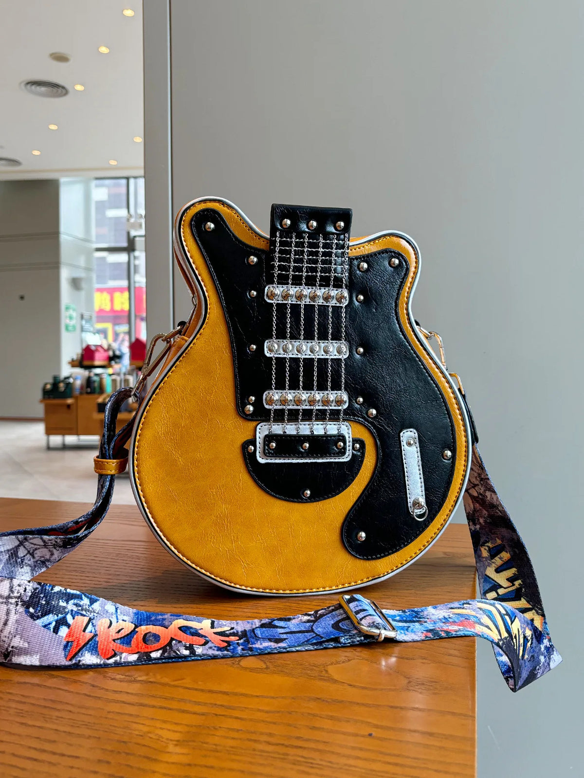 Y2K Guitar Shaped Crossbody Bag
