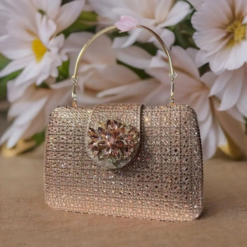 XIYUAN Lady Crystals Evening Bags Women 2024 Sparkling Diamond Evening Handbags Metal Clutch Purses And Handbag Wedding Purse