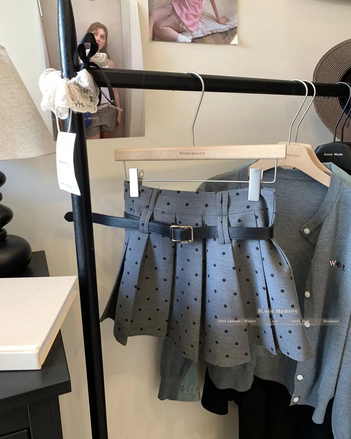 Classic Vintage Polka Dot A Line Mini Skirt for Women