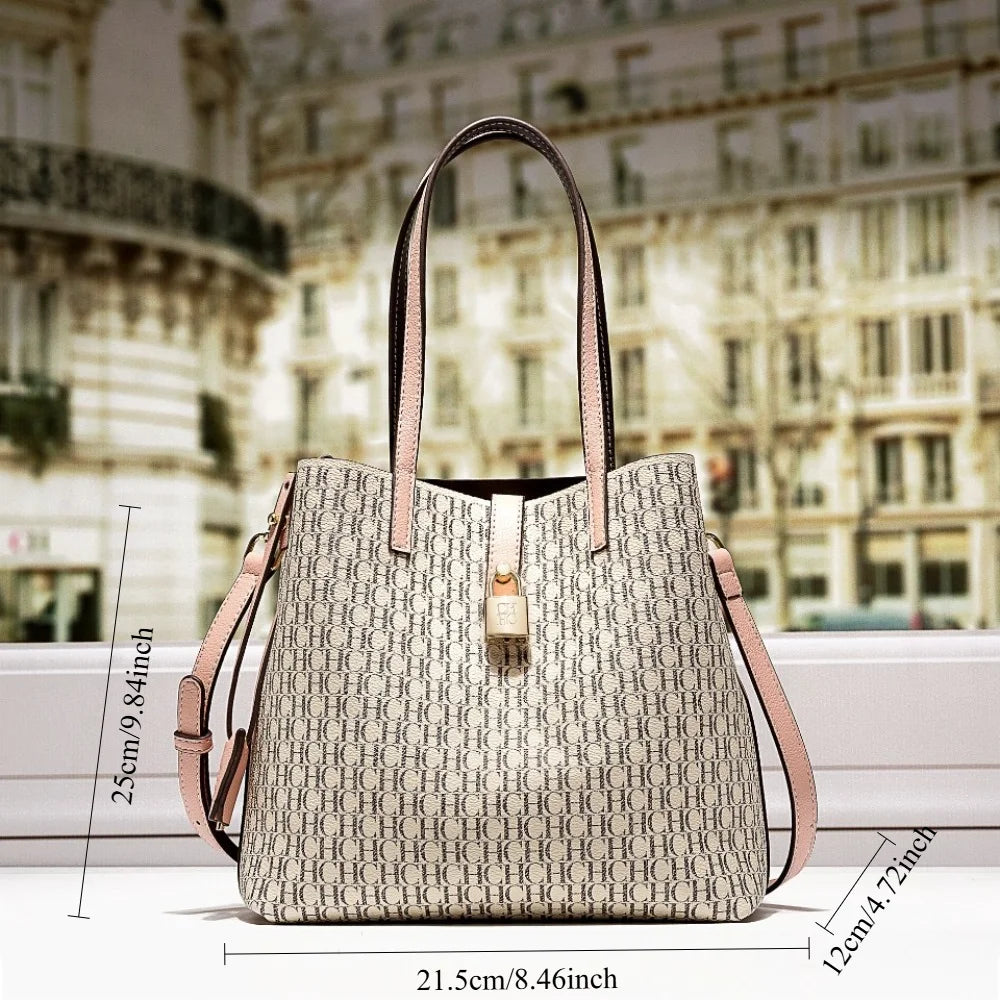 Classic PU Bucket Crossbody Handbag