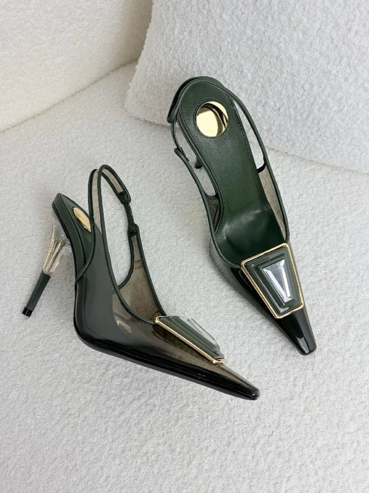 Diamond Strap Stiletto High Heel Sandals for Women