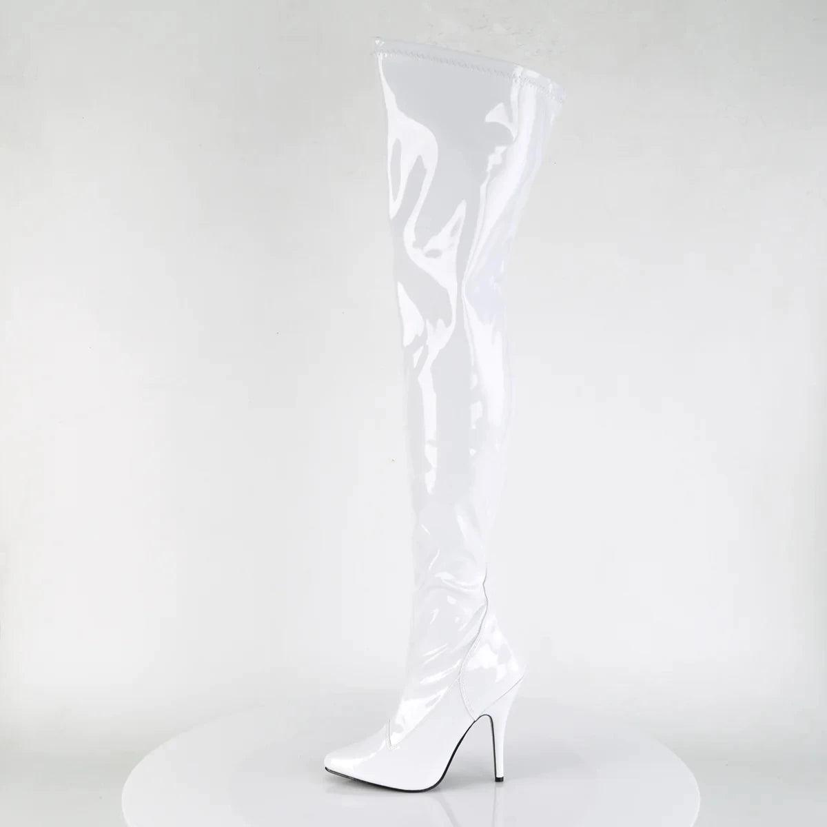 Plus Size Over-The-Knee Leather Stiletto Boots for Women