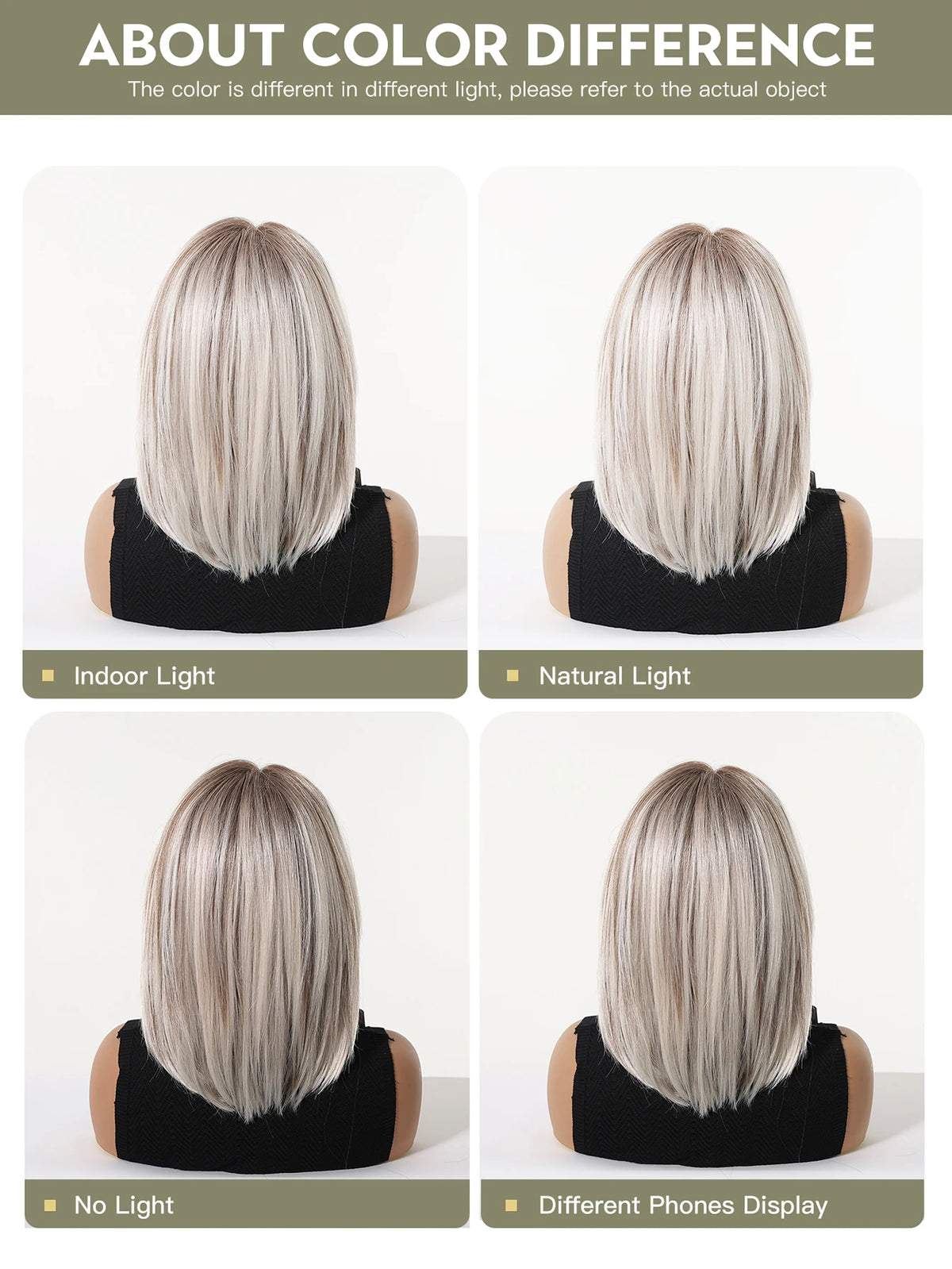 Short Layered Silver Ash Blonde Lace Front Bob Wig For Women