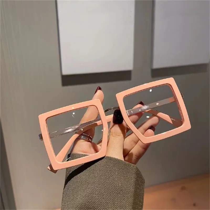 Oversized Transparent Blue Light Blocking Glasses for Women