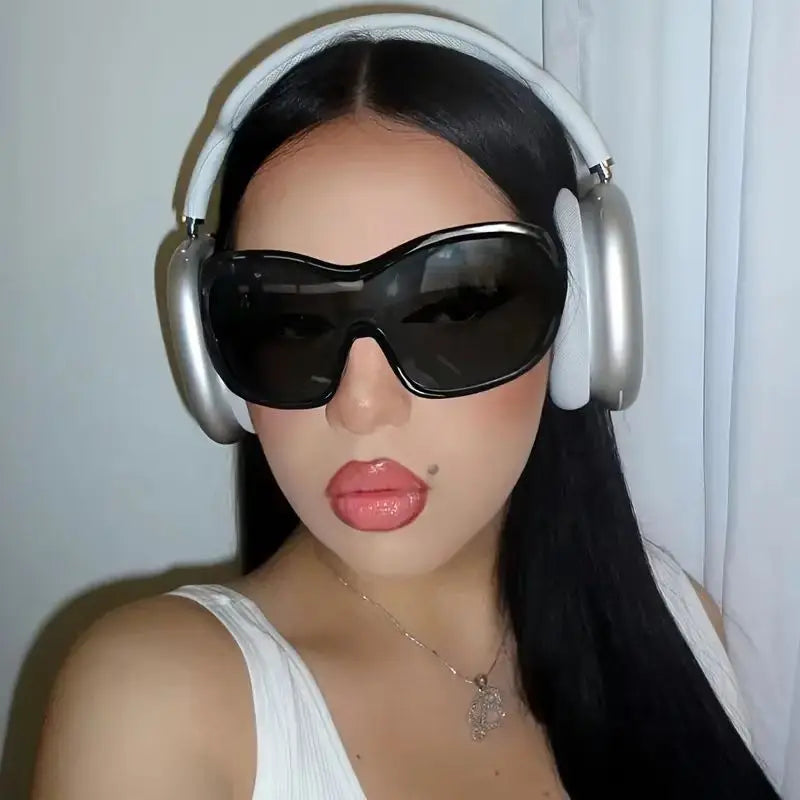 Oversized One-Piece Sport Shield Sunglasses for Women