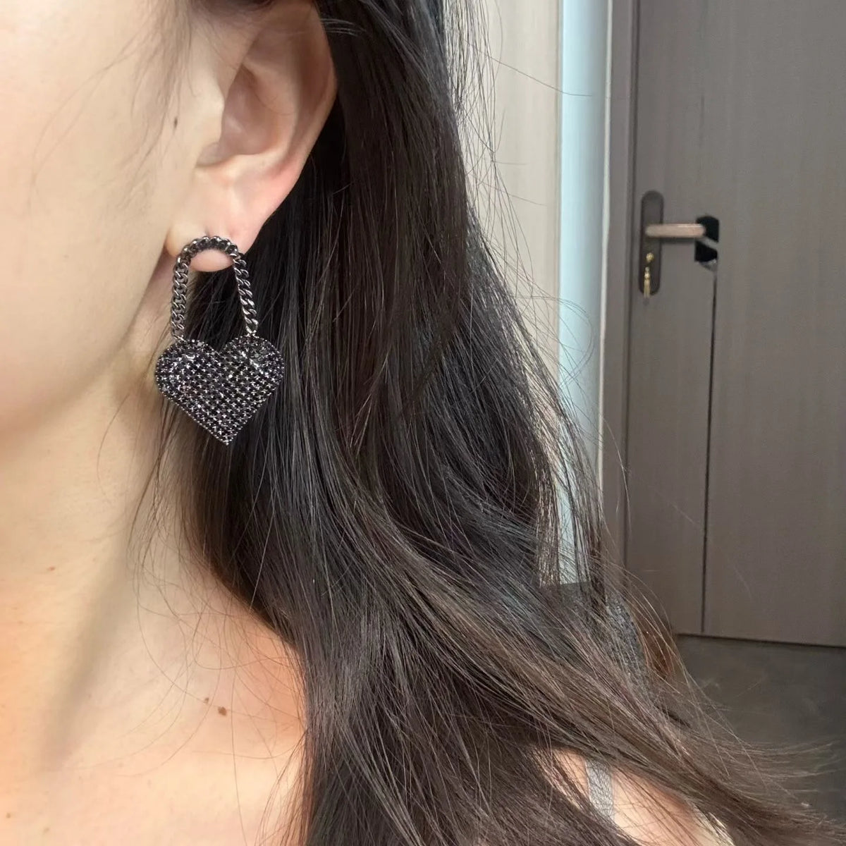 Black Zircon Vintage Jewelry Set With Earrings Rings And Bracelets for Women