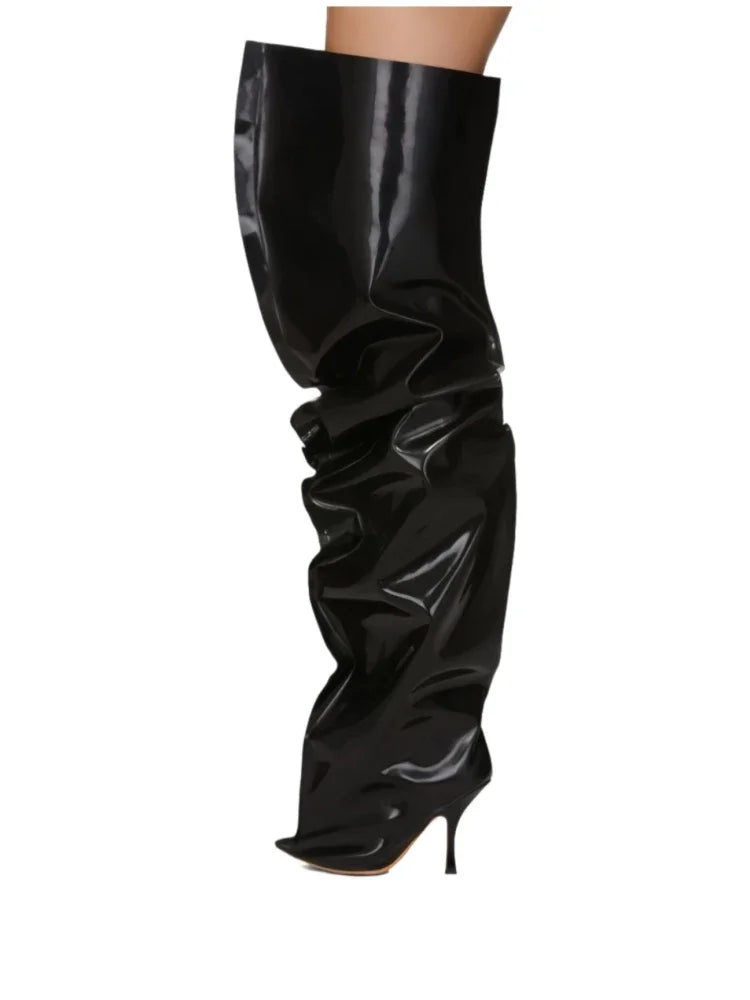 Pointed Over-the-Knee Boots With Thin Heels for Women