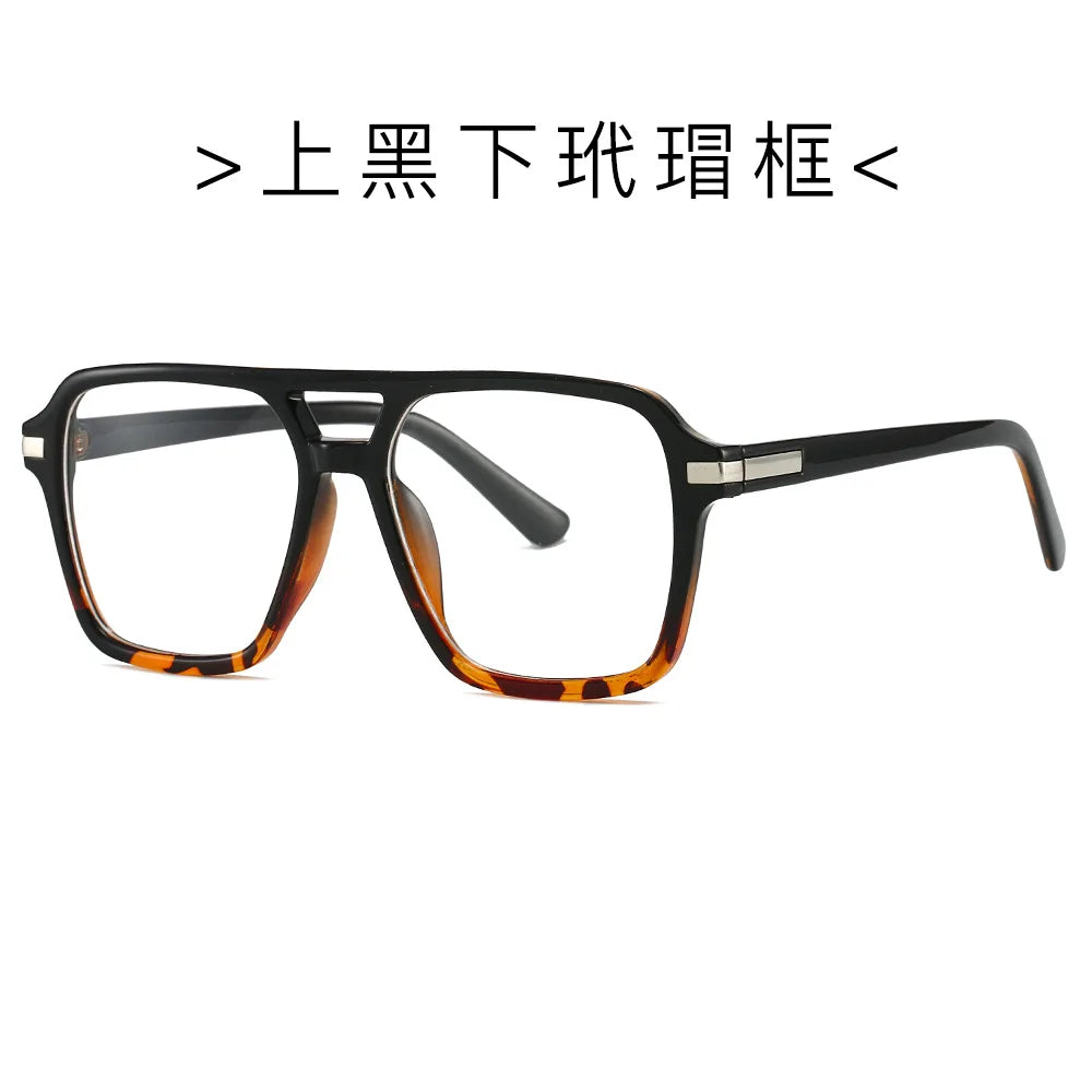 Retro Double Bridge Square Frame Reading Glasses for Women