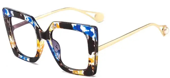 Oversized Leopard Blue Light Blocking Reading Glasses for Women